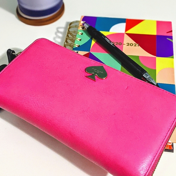 kate spade Handbags - Kate Spade Large Pink Wallet